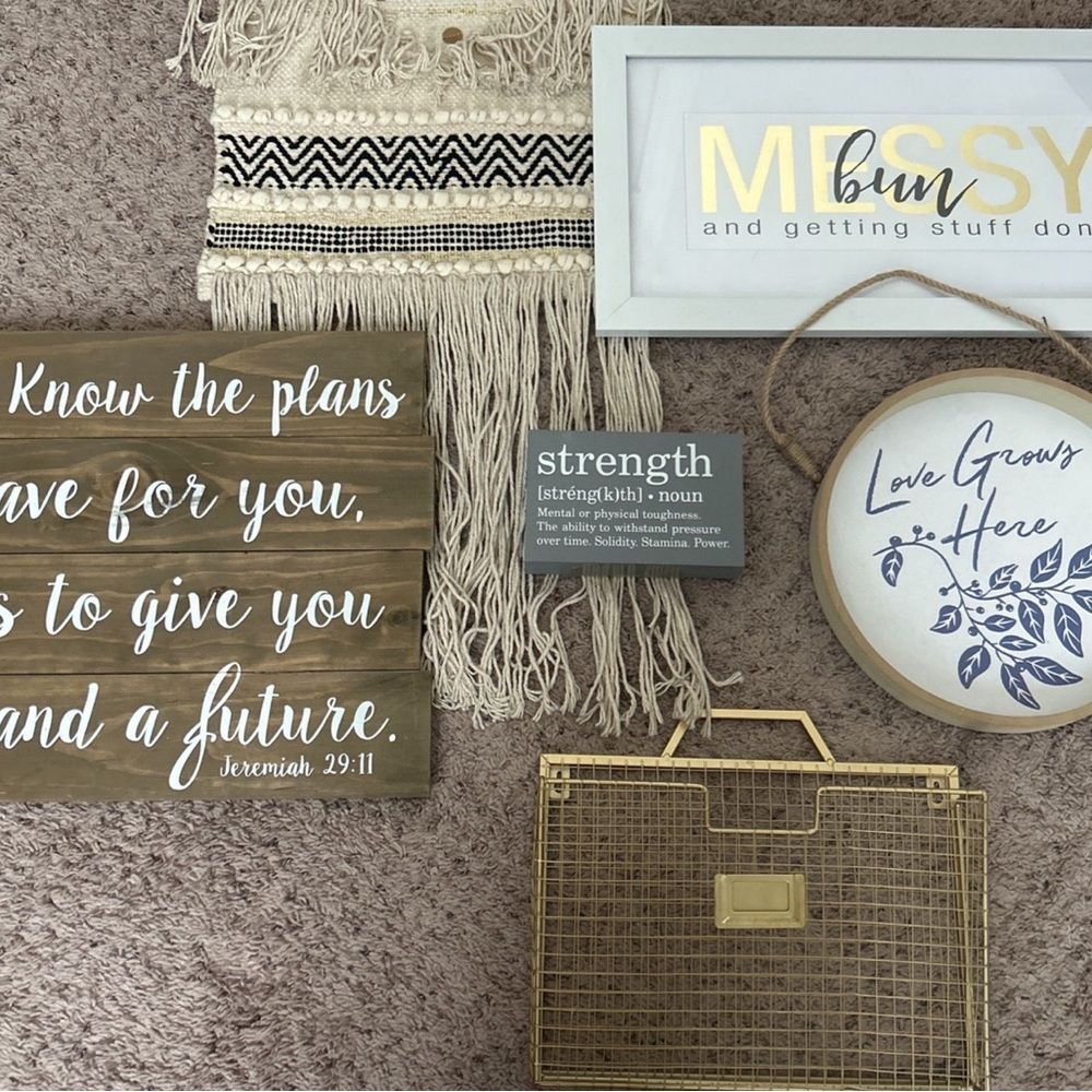 BOHO Room‎ Decor Bundle Gold Warm Colors Wall Decor